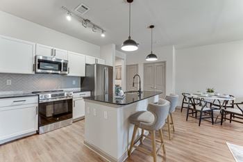 Kitchen with dining table
